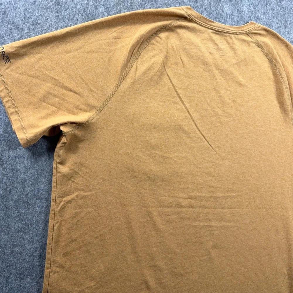 Carhartt Force Relaxed Fit Pocket T-Shirt Mens Large Mustard Yellow Short Sleeve